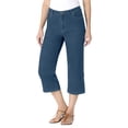 thumbnail image 1 of Woman Within Plus Size Clean Front Denim Capri, 1 of 3