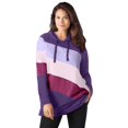 thumbnail image 1 of Woman Within Plus Size Color Block Hoodie Sweatshirt, 1 of 1