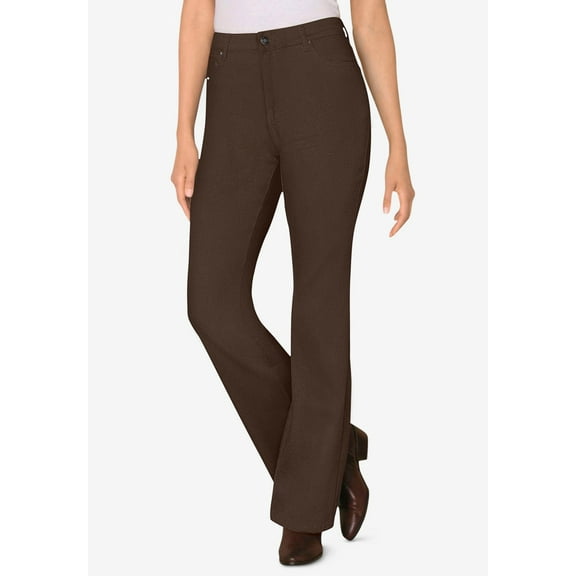 Woman Within Plus Size Bootcut Stretch Comfort Denim Five-Pocket Jeans