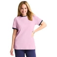 thumbnail image 1 of Woman Within Plus Size Contrast Tee 2-Pack, 1 of 6