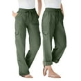 thumbnail image 1 of Woman Within Plus Size Convertible 2-in-1 Cargo Pant & Capri Elastic Waist, 1 of 6
