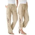 thumbnail image 1 of Woman Within Plus Size Convertible 2-in-1 Cargo Pant & Capri Elastic Waist, 1 of 6