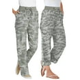 thumbnail image 1 of Woman Within Plus Size Convertible 2-in-1 Cargo Pant & Capri Elastic Waist, 1 of 6