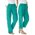 thumbnail image 1 of Woman Within Plus Size Convertible 2-in-1 Cargo Pant & Capri Elastic Waist, 1 of 6