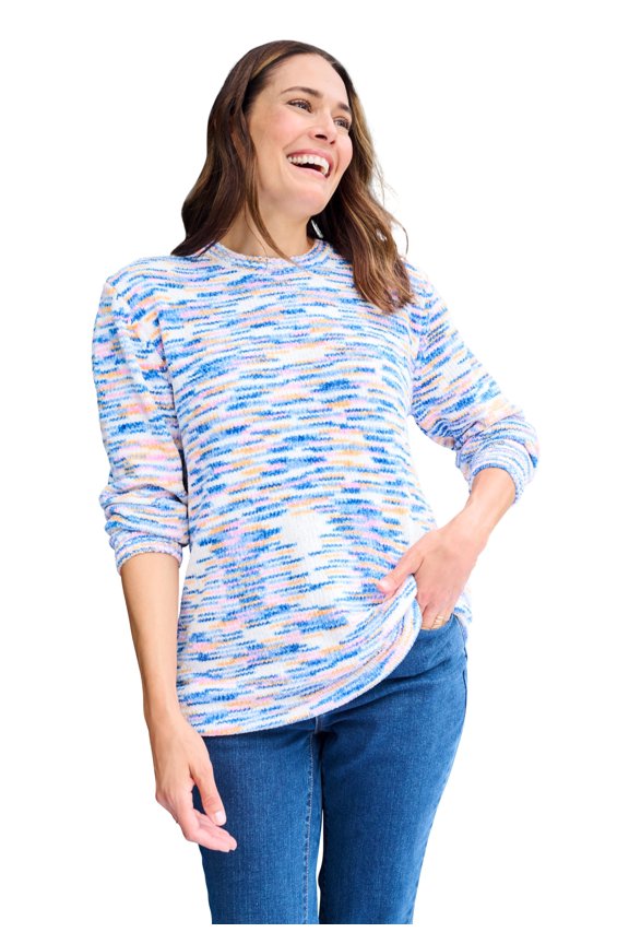 Plus Size Crewneck Chenille Sweater