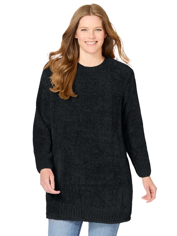Plus Size Crewneck Chenille Sweater