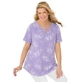 thumbnail image 1 of Woman Within Plus Size Criss Cross Tee, 1 of 2