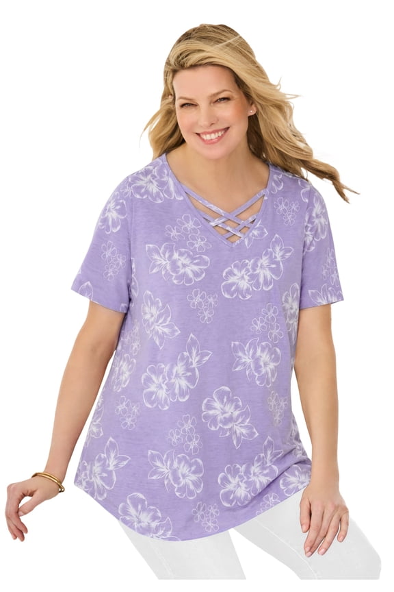 Plus Size Criss Cross Tee