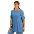 thumbnail image 1 of Woman Within Plus Size Cut-Out Sleeve Tunic, 1 of 3