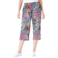thumbnail image 1 of Woman Within Plus Size Elastic-Waist Pull-On Knit Pocket Capri Pants, 1 of 4