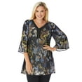 thumbnail image 1 of Woman Within Plus Size Embellished Pleated Blouse, 1 of 5