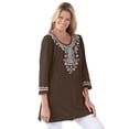 thumbnail image 1 of Woman Within Plus Size Embroidered Knit Tunic, 1 of 6