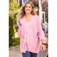 thumbnail image 1 of Woman Within Plus Size Embroidered Shaker Cardigan Sweater, 1 of 1
