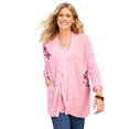 thumbnail image 1 of Woman Within Plus Size Embroidered Shaker Cardigan Sweater, 1 of 2