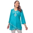 thumbnail image 1 of Woman Within Plus Size Embroidered Tulip Tunic, 1 of 3