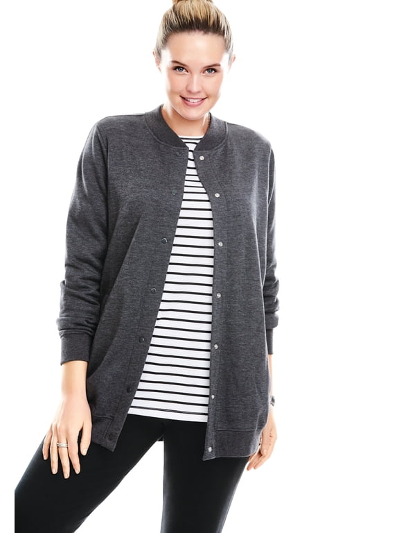 Fleece Baseball Jacket Long Oversized Fleece Coat
