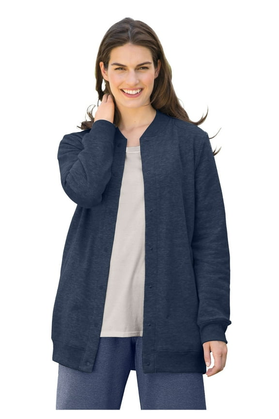Plus Size Fleece Baseball Jacket Long Oversized Fleece Coat