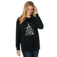 thumbnail image 1 of Woman Within Plus Size Fleece Holiday Sweatshirt, 1 of 4