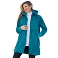 thumbnail image 1 of Woman Within Plus Size Fleece Hooded Jacket Long Oversized Zip-Up Fuzzy Hoodie, 1 of 2