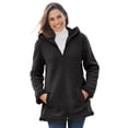 thumbnail image 1 of Woman Within Plus Size Fleece Hooded Sherpa Lined Jacket, 1 of 4