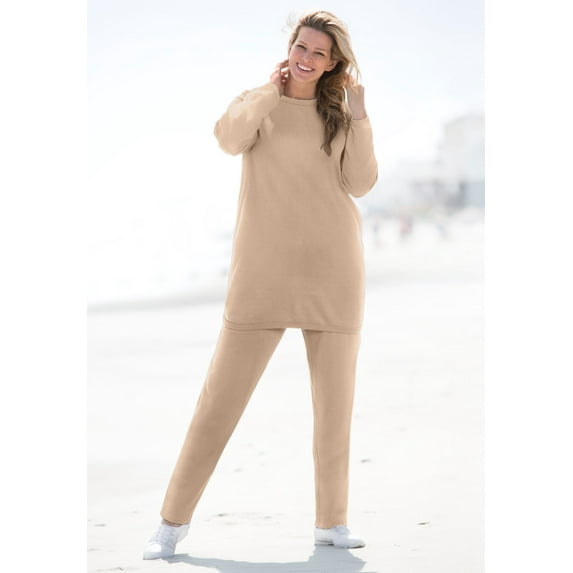 Woman Within Plus Size Fleece Sweatshirt Set