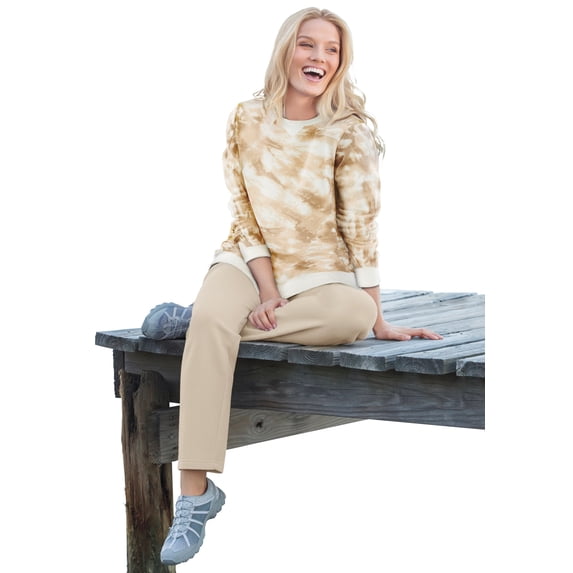 Woman Within Plus Size Crewneck Fleece Sweatshirt