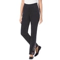 thumbnail image 1 of Woman Within Plus Size Flex Pull-On Straight-Leg Gap-Free Stretch Denim Jeans, 1 of 6