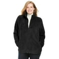 thumbnail image 1 of Woman Within Plus Size Fluffy Fleece Jacket Oversized Zip-Up Jacket, 1 of 2