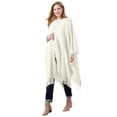 thumbnail image 1 of Woman Within Plus Size Fringed Cape Sweater, 1 of 5