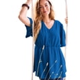 thumbnail image 1 of Woman Within Plus Size Texture Half Button Front Tunic, 1 of 3