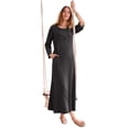 thumbnail image 1 of Woman Within Plus Size Henley Tee Maxi Dress, 1 of 2