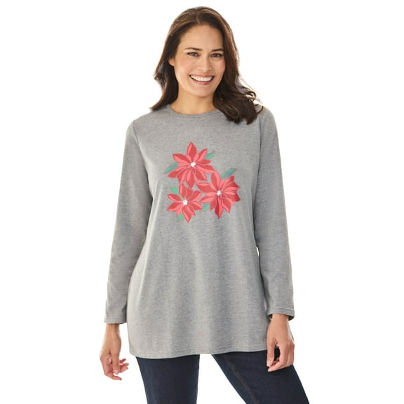 Woman Within Plus Size Holiday Graphic Tee
