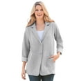 thumbnail image 1 of Woman Within Plus Size Knit Blazer Oversized Work & Casual, 1 of 6