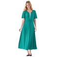 thumbnail image 1 of Woman Within Plus Size Layered Knit Empire Dress, 1 of 4