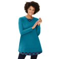 thumbnail image 1 of Woman Within Plus Size Layered Look Sweatshirt, 1 of 4