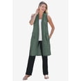 thumbnail image 1 of Woman Within Plus Size Lightweight Linen Vest Sweater, 1 of 6