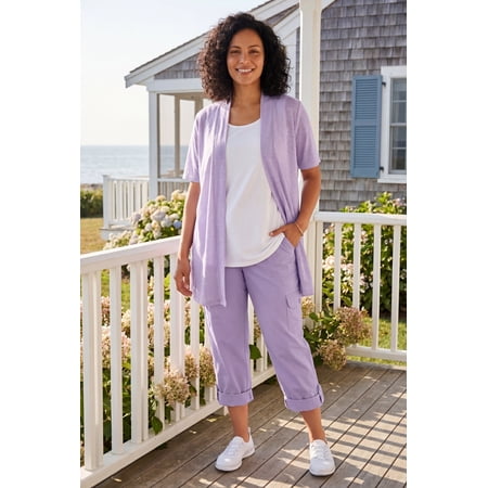 Woman Within Plus Size Lightweight Open Front Cardigan Sweater