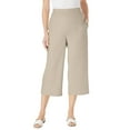 thumbnail image 1 of Woman Within Plus Size Linen Capri (Petite Available), 1 of 5