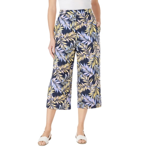 Woman Within Plus Size Linen Capri (Petite Available)