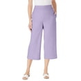 thumbnail image 1 of Woman Within Plus Size Linen Capri (Petite Available), 1 of 4