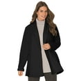 thumbnail image 1 of Woman Within Plus Size Microfleece Cardigan Shawl Collar Oversized Long Open Jacket, 1 of 4