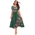 thumbnail image 1 of Woman Within Plus Size Mixed Print Maxi Dress, 1 of 1
