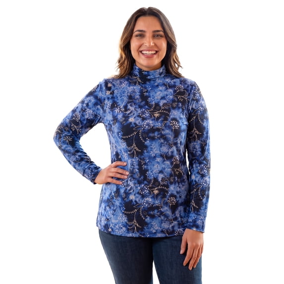 Woman Within Plus Size Mockneck Long-Sleeve Tunic