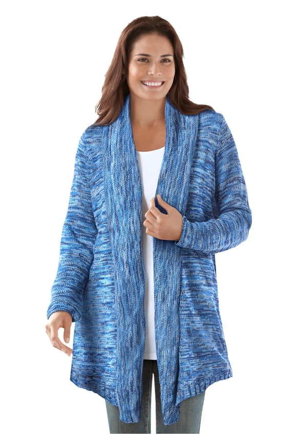 Plus Size Multi Marled Cardigan Sweater