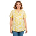 thumbnail image 1 of Woman Within Plus Size Notch-Neck Pocket Tee, 1 of 3