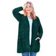 thumbnail image 1 of Woman Within Plus Size Open Front Chenille Cardigan Sweater, 1 of 2