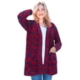 thumbnail image 1 of Woman Within Plus Size Open Front Chenille Cardigan Sweater, 1 of 4