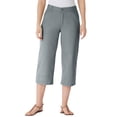 thumbnail image 1 of Woman Within Plus Size Perfect 5-Pocket Back-Elastic Denim Capri, 1 of 3
