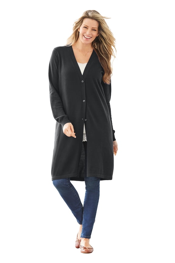Plus Size Perfect Cotton Duster Sweater