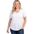 thumbnail image 1 of Woman Within Plus Size Perfect Crewneck Pocket Tee, 1 of 4